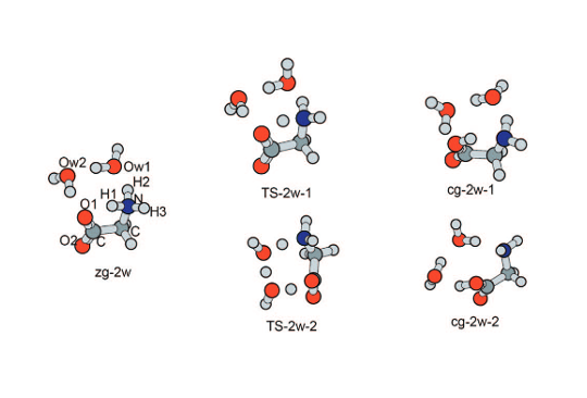 Illustration of microhydrated zwitterionic glycine dynamics
